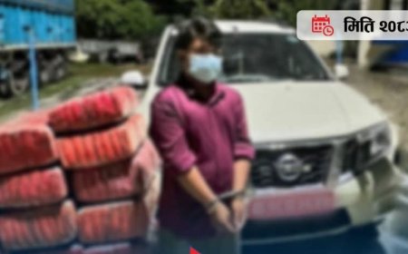 पर्सामा कारको डिकीबाट ११४ किलोभन्दा बढी गाँजा बरामद: २१ वर्षीय चालक चेपाङ प्रहरी नियन्त्रणमा