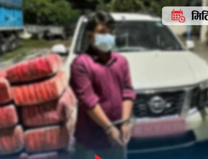 पर्सामा कारको डिकीबाट ११४ किलोभन्दा बढी गाँजा बरामद: २१ वर्षीय चालक चेपाङ प्रहरी नियन्त्रणमा