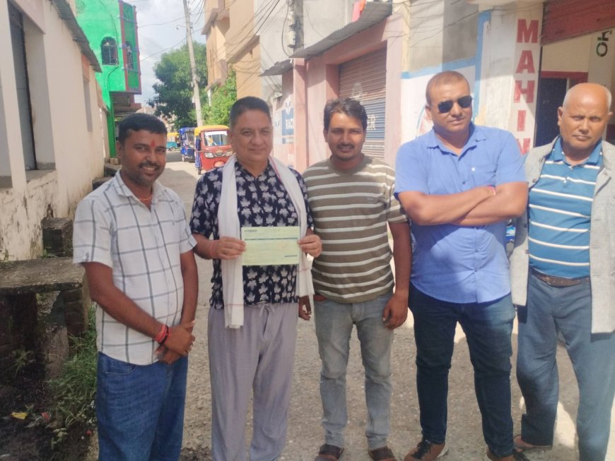 रसुवाका बाढीपीडितलाई सघाउन बारा कांग्रेसद्वारा २ लाख १ हजार रुपैयाँ केन्द्रीय विपद् व्यवस्थापन कोषमा हस्तान्तरण