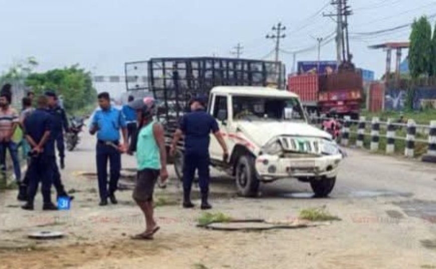 वीरगञ्ज–पथलैया करिडोरमा पिकअप दुर्घटना : चालकको मृत्यु, सहचालक घाइते