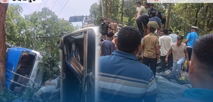 उदयपुरमा ट्रक र हायस ठोक्किँदा १७ जना घाइते, ८ जनालाई विराटनगर रिफर