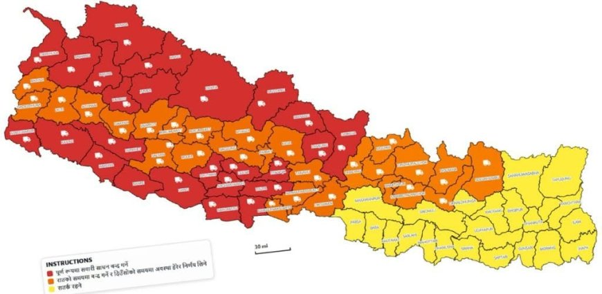 २५ जिल्लामा भोलि पूर्ण यातायात बन्द, २९ जिल्ला उच्च जोखिममा