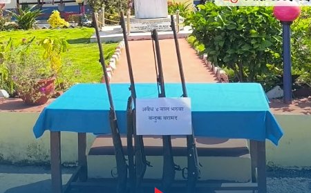 दाङका विभिन्न सामुदायिक वनमा लुकाइएका ४ नाल भरुवा बन्दुक बरामद