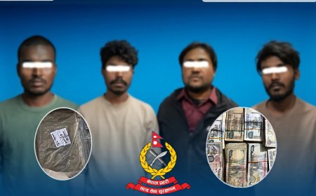 काठमाडौंको गेस्ट हाउसबाट ३४ ग्राम खैरो हेरोइन र ५ लाख ८० हजार रुपैयाँसहित सिरहाका चार जना पक्राउ