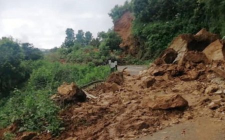 लगातारको वर्षासँगै पहिरो खस्दा बीपी राजमार्ग पूर्ण रूपमा अवरुद्ध