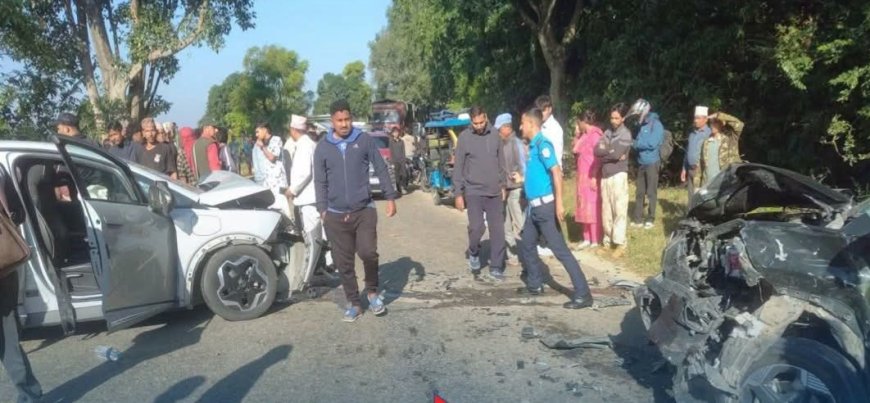 बाँकेमा दुई कार ठोक्किँदा एक जनाको मृत्यु, ६ घाइते